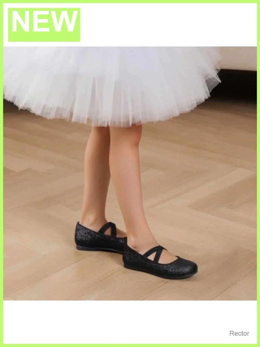 Girls Ballet Mary Jane Flats Satin Dress Shoes Round Toe Slip-On